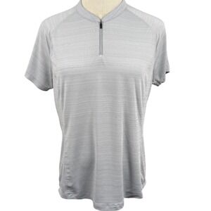 Slazenger M Hydro Dri UPF 30 Golf Tech Blade SS Golf Shirt 1/4 Zip Country Club